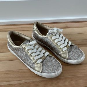 Gold Michael Kors sneakers
